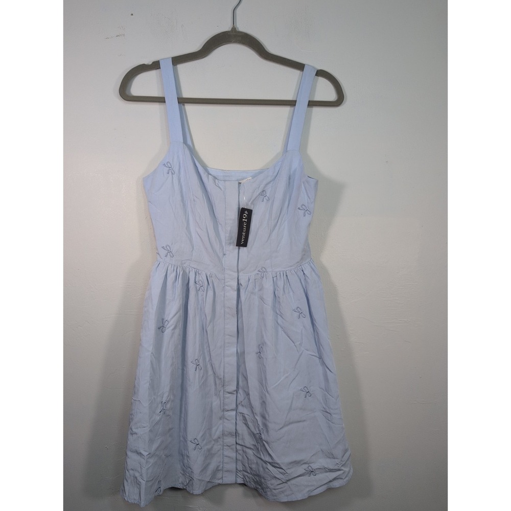 Storia Baby Blue Mini Dress With Bows Size Small